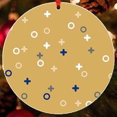 Cross Circles White Circles Uv Print Acrylic Ornament Round