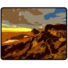 Scotland Monti Mountains Mountain Fleece Blanket (medium) by Sarkoni