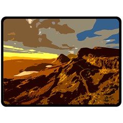 Scotland Monti Mountains Mountain Two Sides Fleece Blanket (large) by Sarkoni