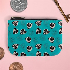 Cyan Pug Pet Mini Coin Purse by CoolDesigns