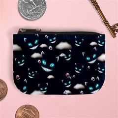 Cat Smile Dark Shine Eyes Mini Coin Purse by CoolDesigns