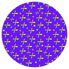 Abstract Background Cross Hashtag Round Trivet