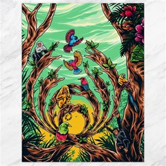 Monkey Tiger Bird Parrot Forest Jungle Style Canvas 18  X 24  by Grandong