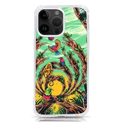 Monkey Tiger Bird Parrot Forest Jungle Style Iphone 14 Pro Max Tpu Uv Print Case by Grandong