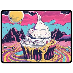 Dessert Chocolate Cream Two Sides Fleece Blanket (large) by Loisa77