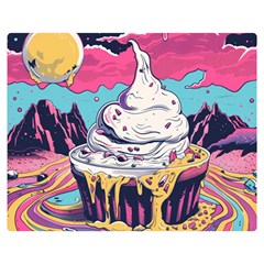 Dessert Chocolate Cream Premium Plush Fleece Blanket (medium)