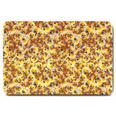 Whimsy Chickens Pattern (ai) Large Doormat by dflcprintsclothing