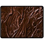 Chocolate Texture, Dark Chocolate Background Two Sides Fleece Blanket (Large) 80 x60  Blanket Back