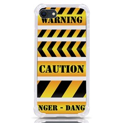 Caution Road Sign Warning Cross Danger Yellow Chevron Line Black Iphone Se