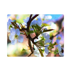 Springtime Pear Tree Blossoms Premium Plush Fleece Blanket (mini)