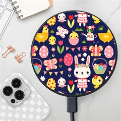 Bunny - Easter Pattern Wireless Fast Charger(black)