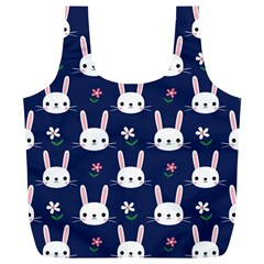 Cute Bunny Pattern, Easter, Koteto Full Print Recycle Bag (xl)