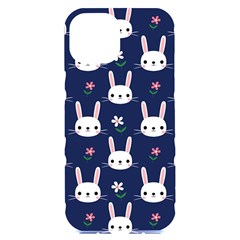 Cute Bunny Pattern, Easter, Koteto Iphone 15 Plus Black Uv Print Pc Hardshell Case