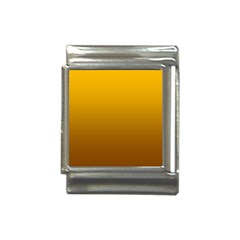 Amber Orange To Chocolate Brown Linear Gradient Italian Charm (13mm)