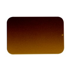 Chocolate Brown To Amber Orange Linear Gradient Open Lid Metal Box (silver)  