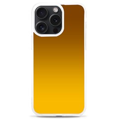Chocolate Brown To Amber Orange Linear Gradient Iphone 15 Pro Max Tpu Uv Print Case