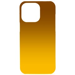 Chocolate Brown To Amber Orange Linear Gradient Iphone 15 Pro Max Black Uv Print Pc Hardshell Case