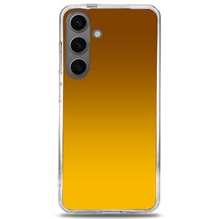 Chocolate Brown To Amber Orange Linear Gradient Samsung Galaxy S24 6 2 Inch Tpu Uv Case