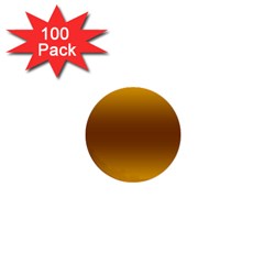 Amber Orange To Chocolate Brown Bilinear Gradient 1  Mini Buttons (100 Pack) 