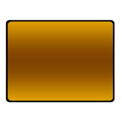 Amber Orange To Chocolate Brown Bilinear Gradient Two Sides Fleece Blanket (small) by GradientsOmbre