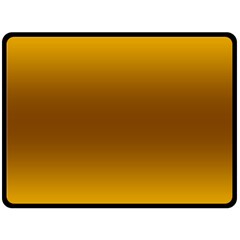 Amber Orange To Chocolate Brown Bilinear Gradient Two Sides Fleece Blanket (large) by GradientsOmbre