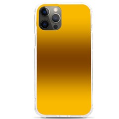 Amber Orange To Chocolate Brown Bilinear Gradient Iphone 12 Pro Max Tpu Uv Print Case