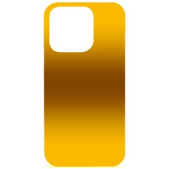 Amber Orange To Chocolate Brown Bilinear Gradient Iphone 15 Pro Black Uv Print Pc Hardshell Case