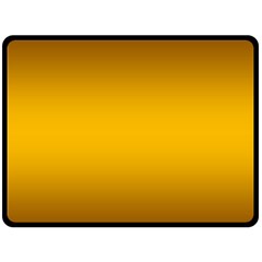 Chocolate Brown To Amber Orange Bilinear Gradient Two Sides Fleece Blanket (large) by GradientsOmbre