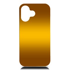 Chocolate Brown To Amber Orange Bilinear Gradient Iphone 16 Black Uv Print Pc Hardshell Case