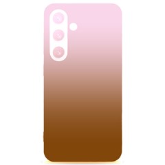 Pink Lace To Chocolate Brown Linear Gradient Samsung Galaxy S24 6 2 Inch Black Tpu Uv Case