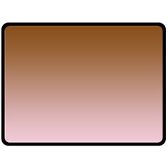 Chocolate Brown To Pink Lace Linear Gradient Two Sides Fleece Blanket (large) by GradientsOmbre