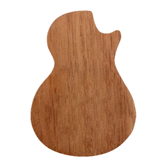 Chocolate Brown To Pink Lace Bilinear Gradient Guitar Shape Wood Guitar Pick Holder Case And Picks Set
