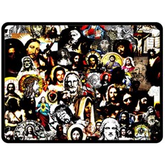 Jesus Christ Modern Halftone Pattern Two Sides Fleece Blanket (large) by snek