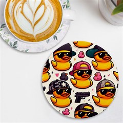 Gangster Rubber Ducky Coasters Uv Print Round Tile Coaster