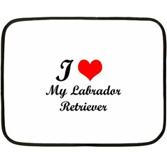 I Love My Labrador Retriever Mini Fleece Blanket(two Sides) by ArtsCafecom3